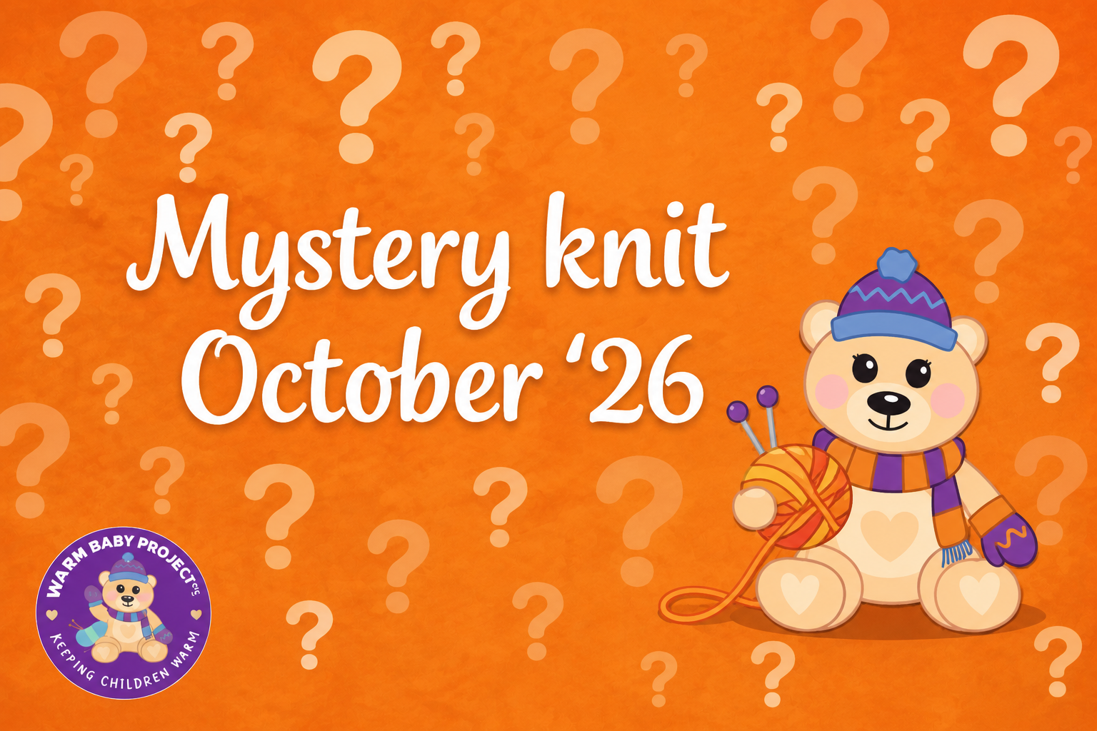 Mystery Blanket Pattern October 2026 Knitting (by Angela Wood) - PDF Download